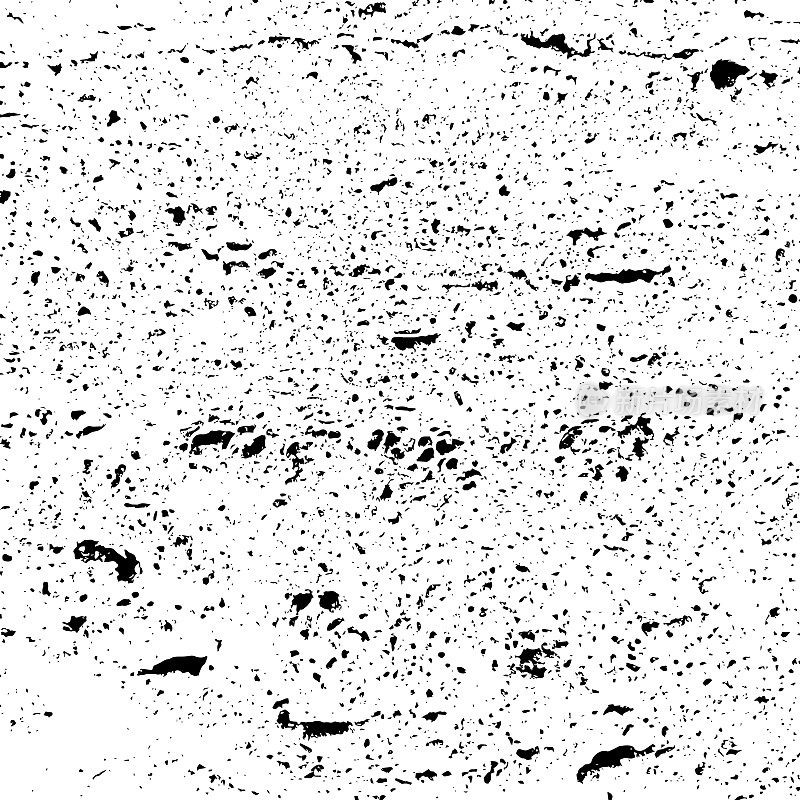 石材大理石石灰华垃圾纹理。黑色灰尘Scratchy Pattern。抽象的背景。矢量设计作品。变形的效果。裂缝。